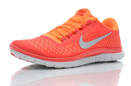 Nike Free Run 3.0 V4 Mens Pimento Reflective Silver Total Orange